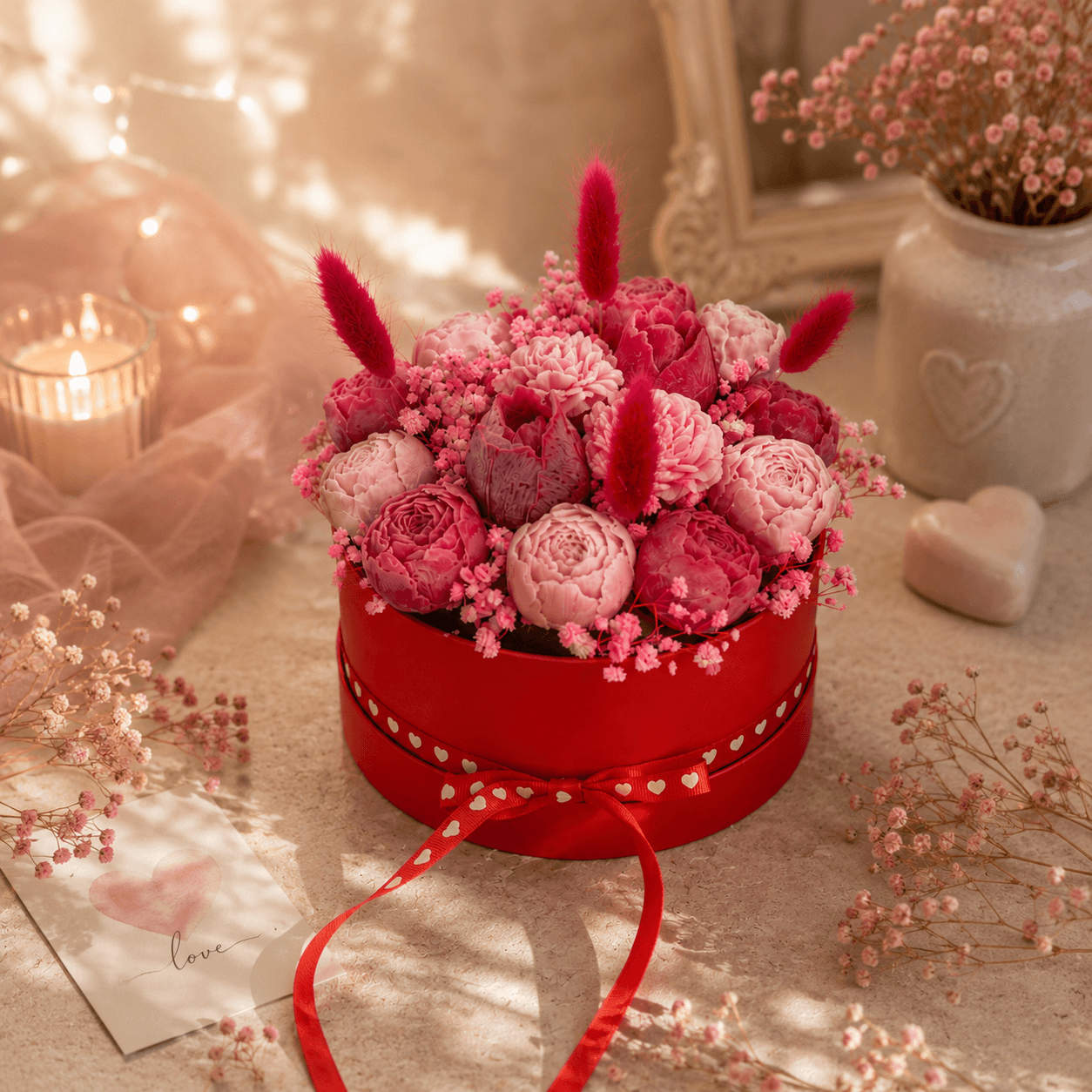 FLOWER BOUQUET medium red